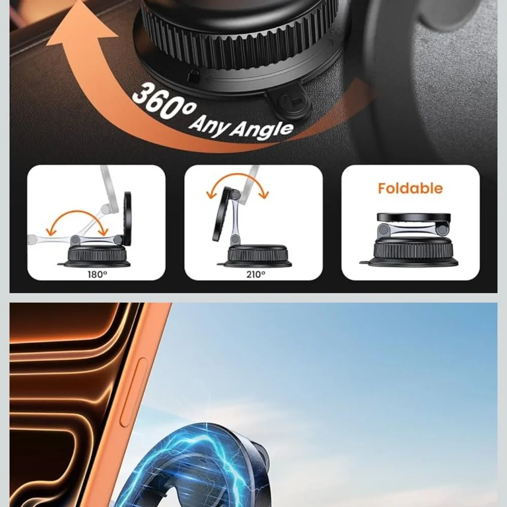Magnetic Black Car Phone Mount holder